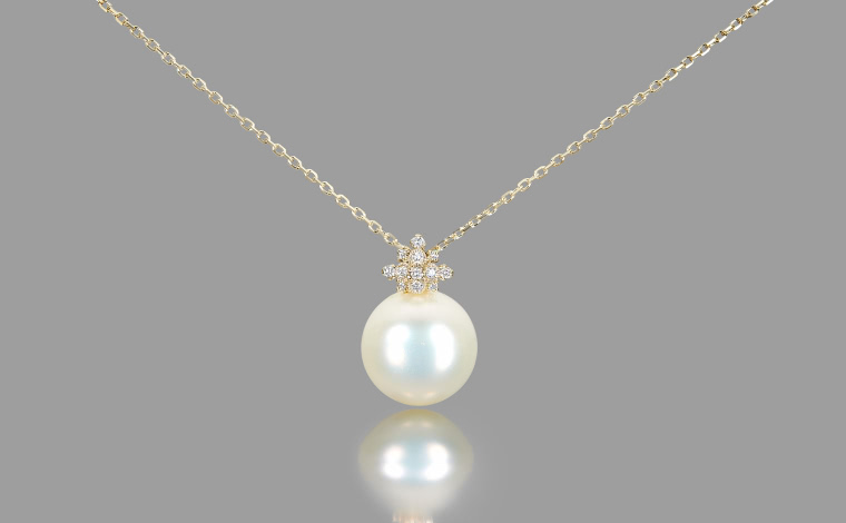 Orchid Pearl Necklace-Diamond | ka0123aa