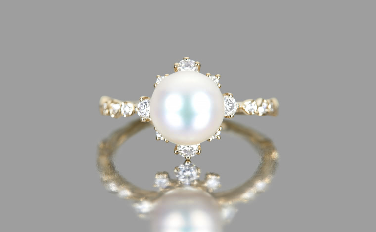 Pearl Snowflake Ring Supreme ka0167aa
