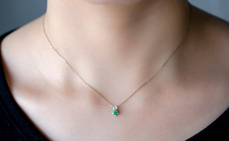 Crest Necklace-Emerald