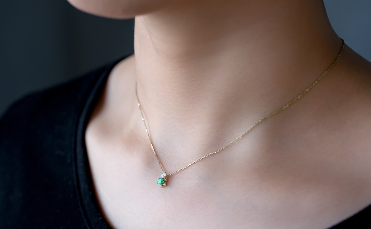 Crest Necklace-Emerald