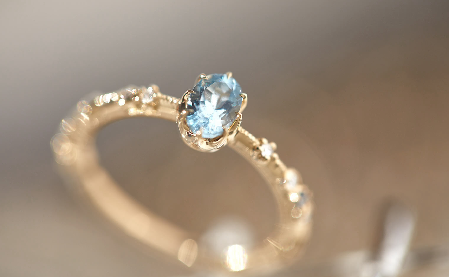 Eclipse Ring-Aquamarine