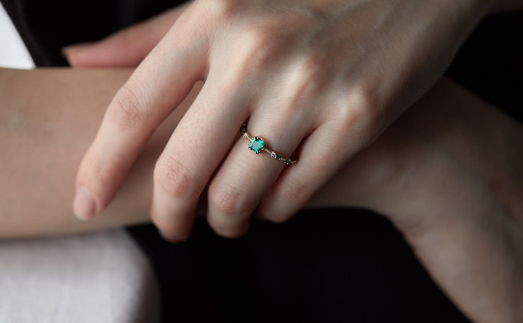 Paeonia Ring-Emerald