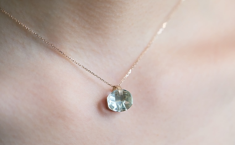 Seafoam Aquamarine Necklace