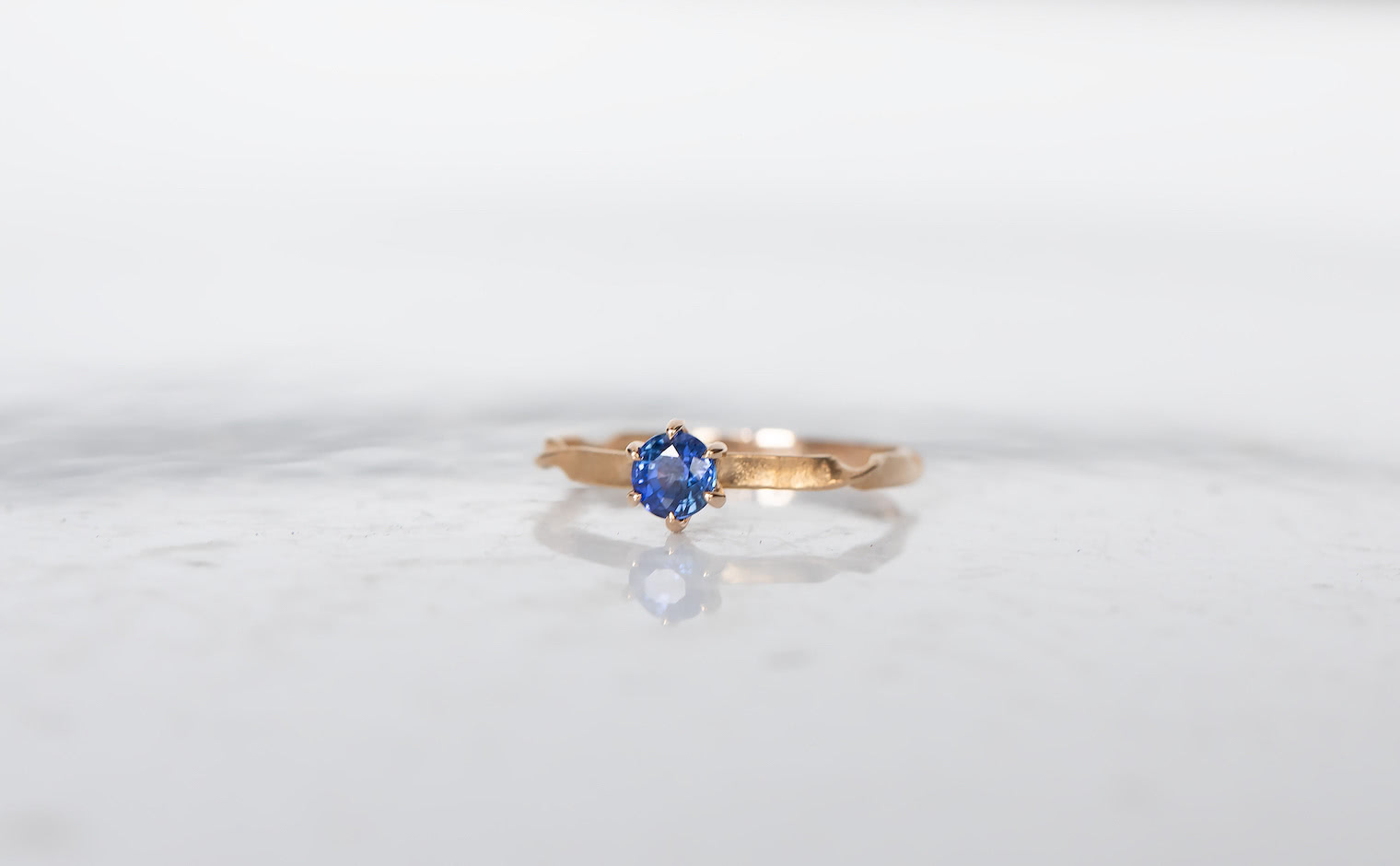 Twisting Solitaire Ring-Sapphire