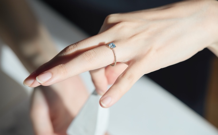 Stardust Ring-Aquamarine