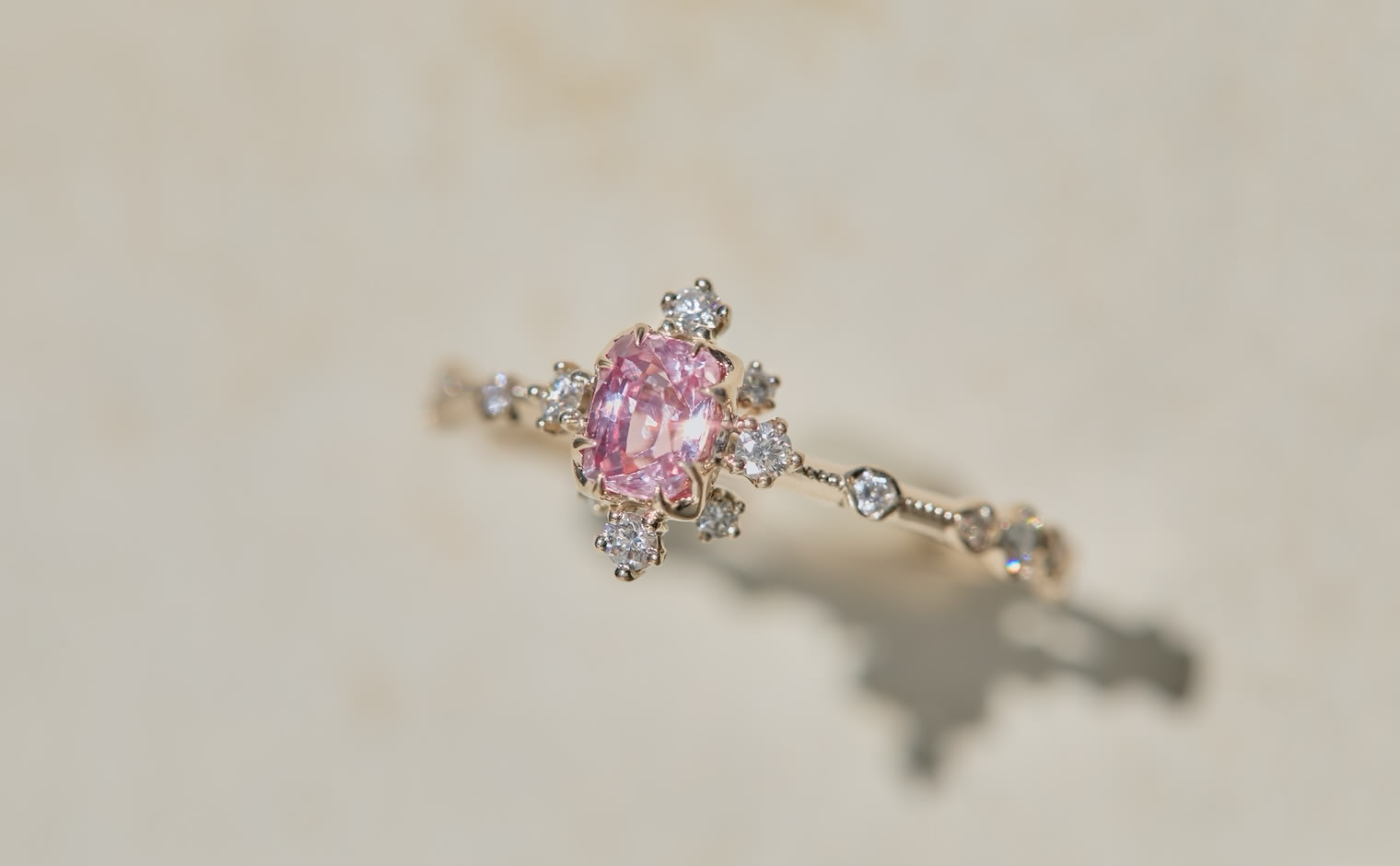 Snowflake Ring Supreme-Padparadscha