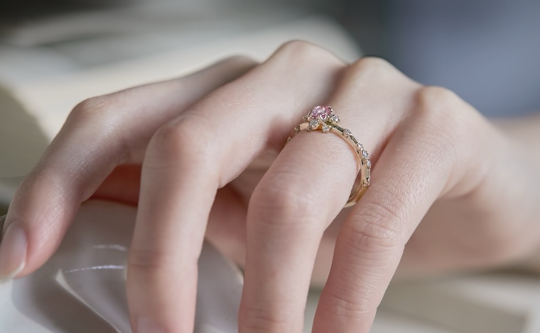 Snowflake Ring Supreme-Padparadscha