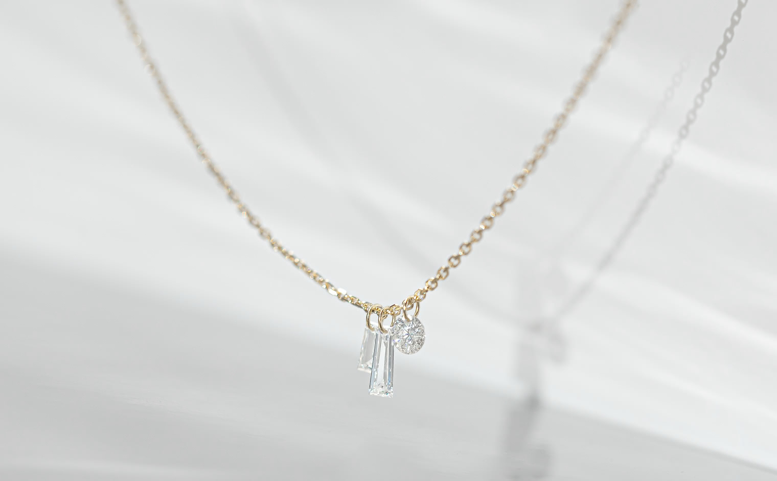 Tassel & Round Diamond Necklace