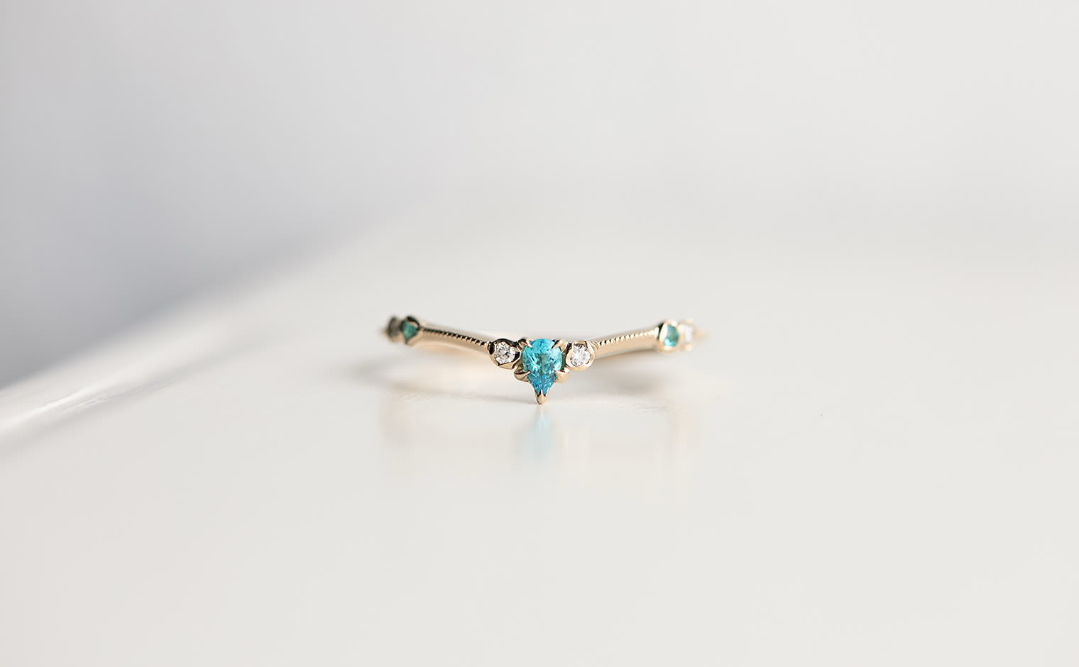 Curved Paraiba Ring-Supreme