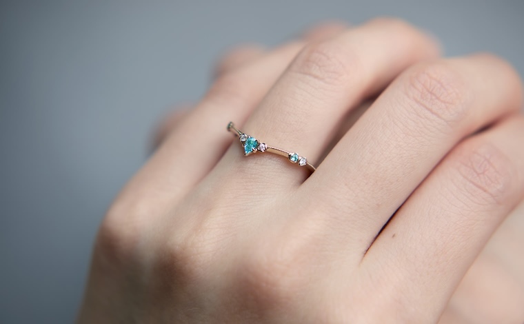 Curved Paraiba Ring-Supreme