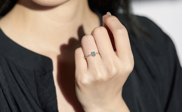 Eclipse Ring-Aquamarine