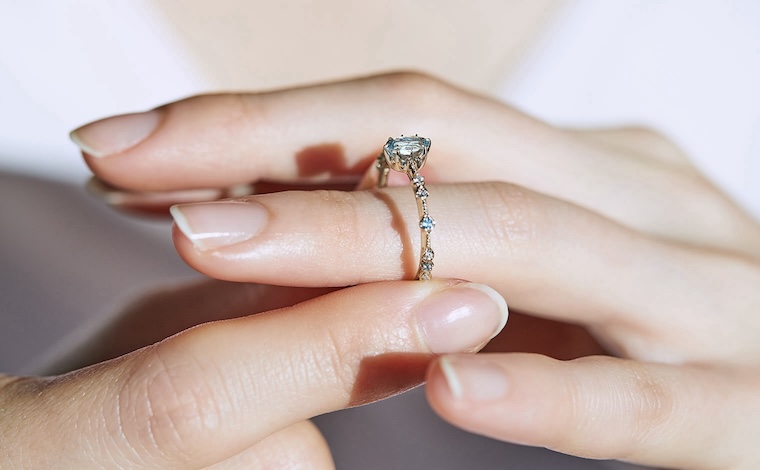 Eclipse Ring-Aquamarine
