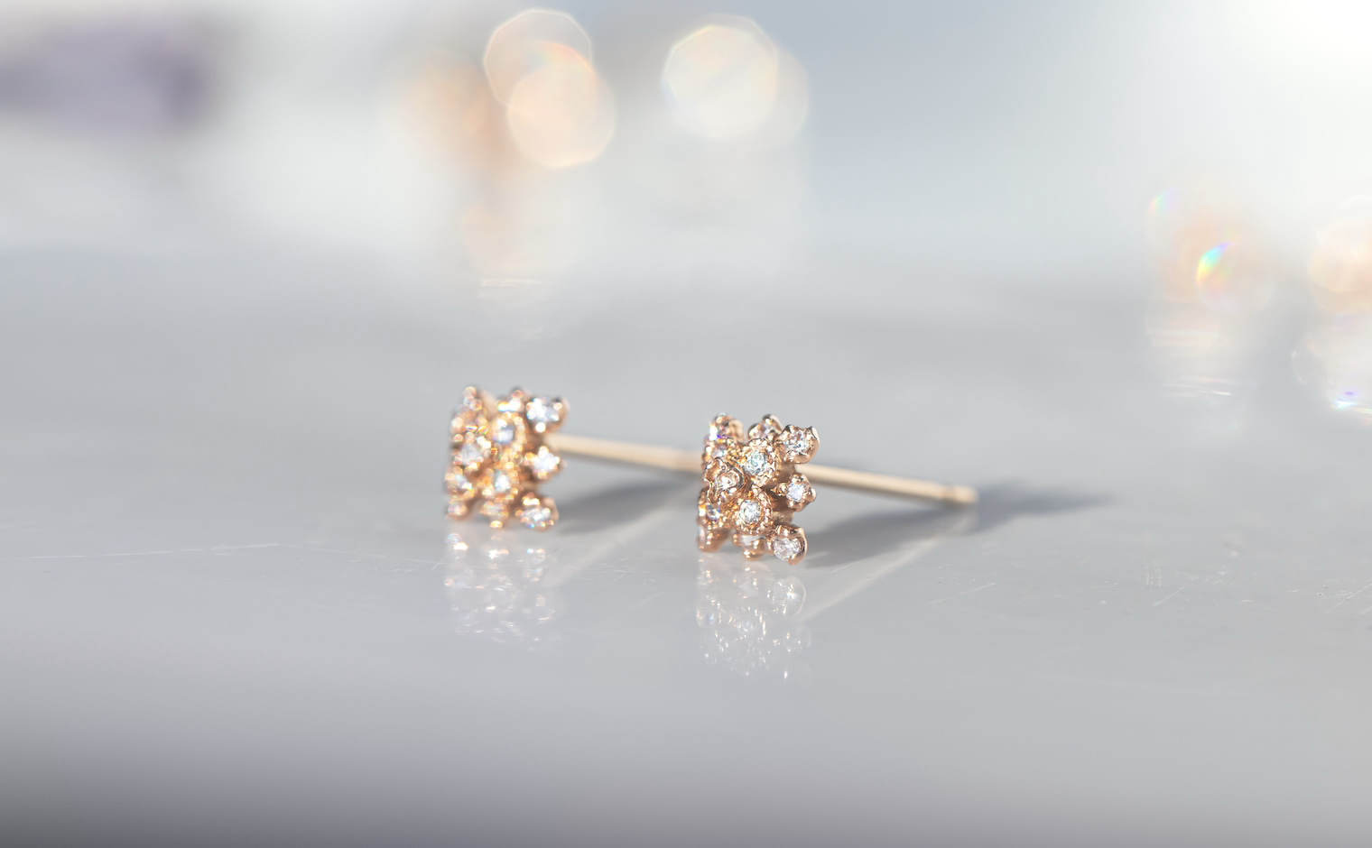 Orchid Studs-Diamond