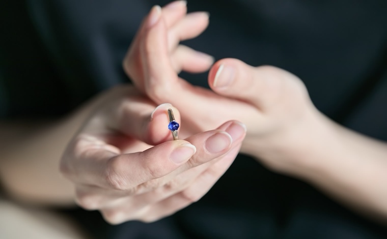 Sapphire Adamas Ring-Asscher