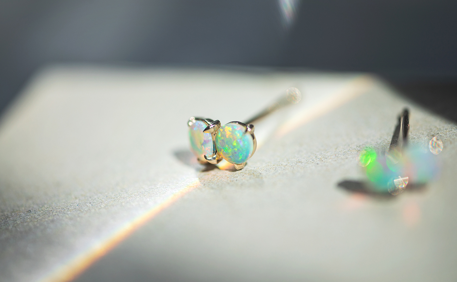 Calyx Studs-Opal