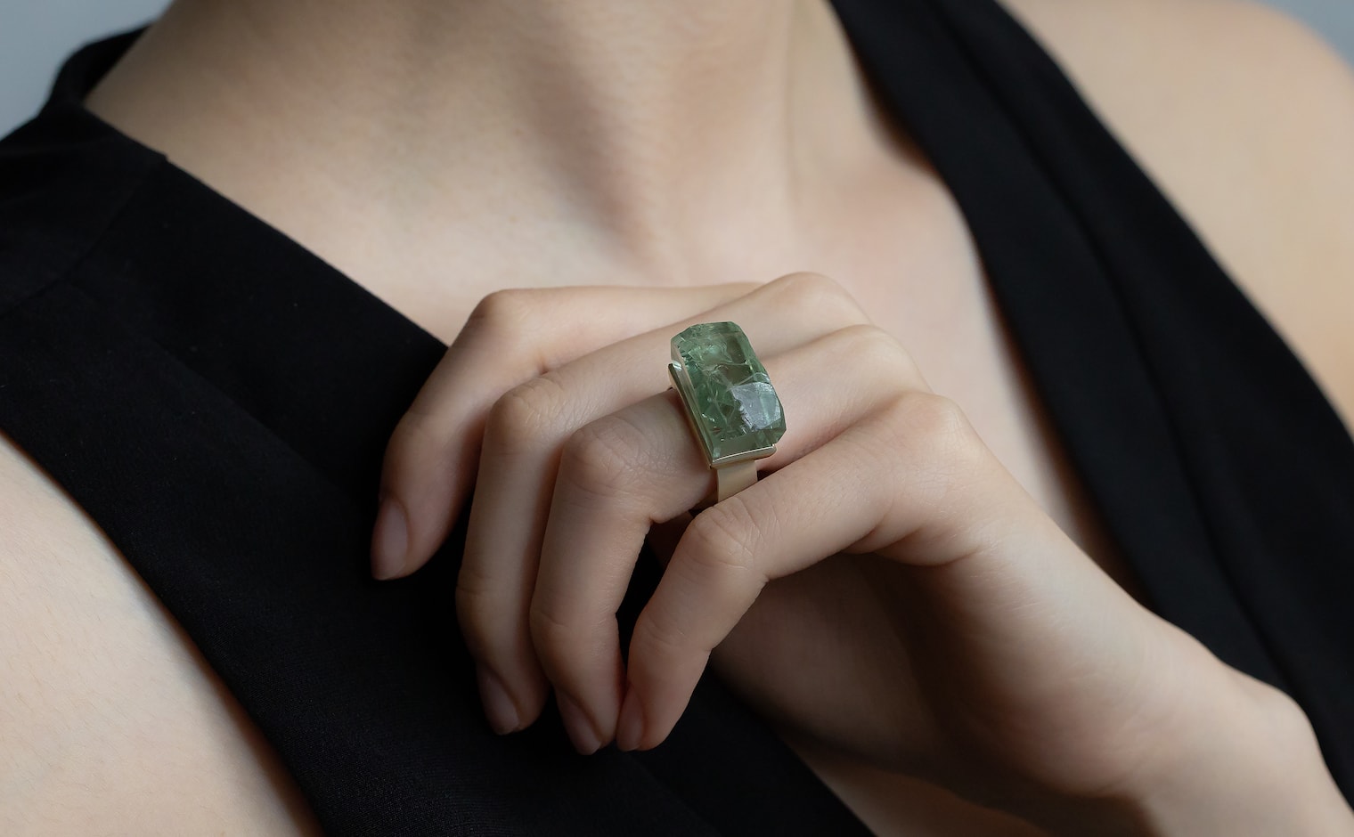 Raw Quartz Ring