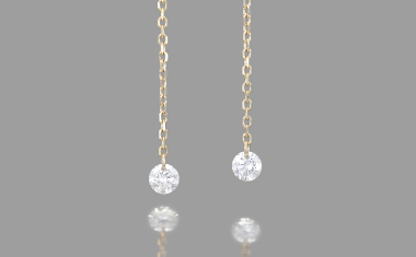 Diamond Drop Earrings-Petite