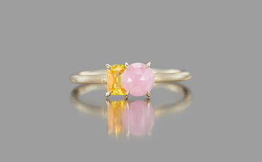 Calyx Ring <br><i>Pink & Yellow Sapphire</i>