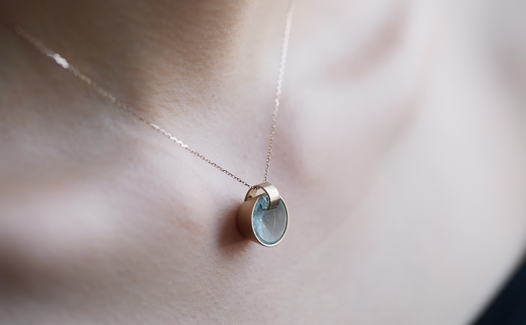 Frostlight Aquamarine Necklace