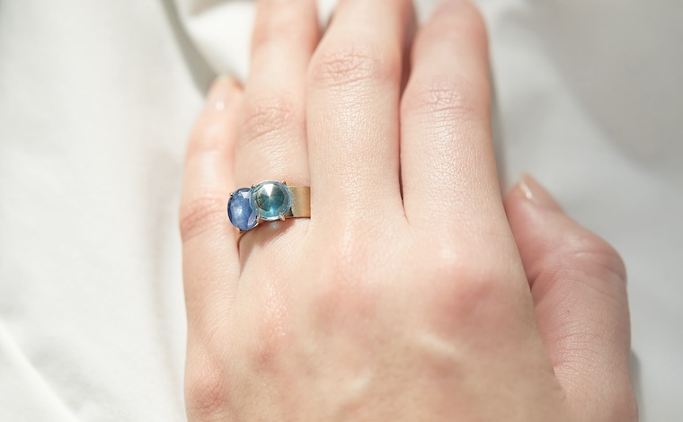 Calyx Ring-Sapphire & Topaz